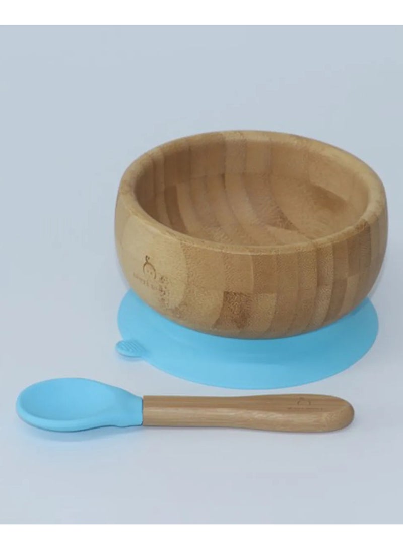 Avanchy Bamboo Suction Bowl + Spoon for Babies