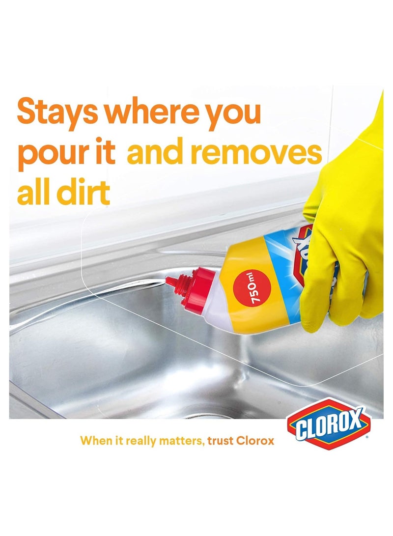 Clorox Citrus Bleach Gel And Cleaner 750 ML