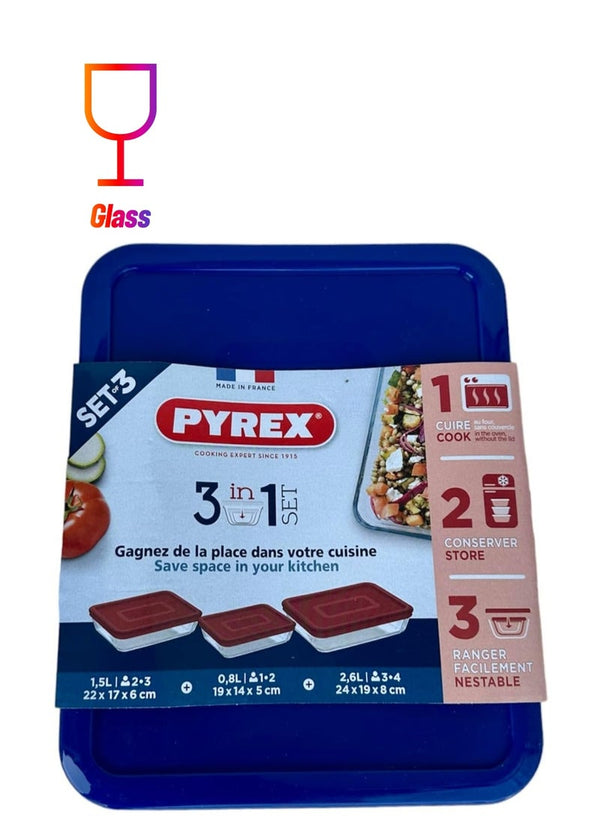 Premium Pyrex Glass Food Storage Containers