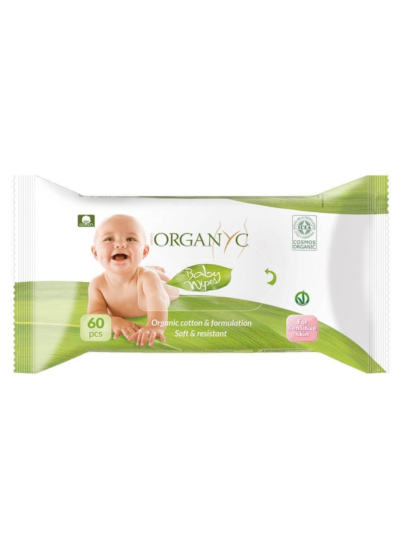 ORGANYC Moist Baby Wipes 60 Pcs - Premium Care