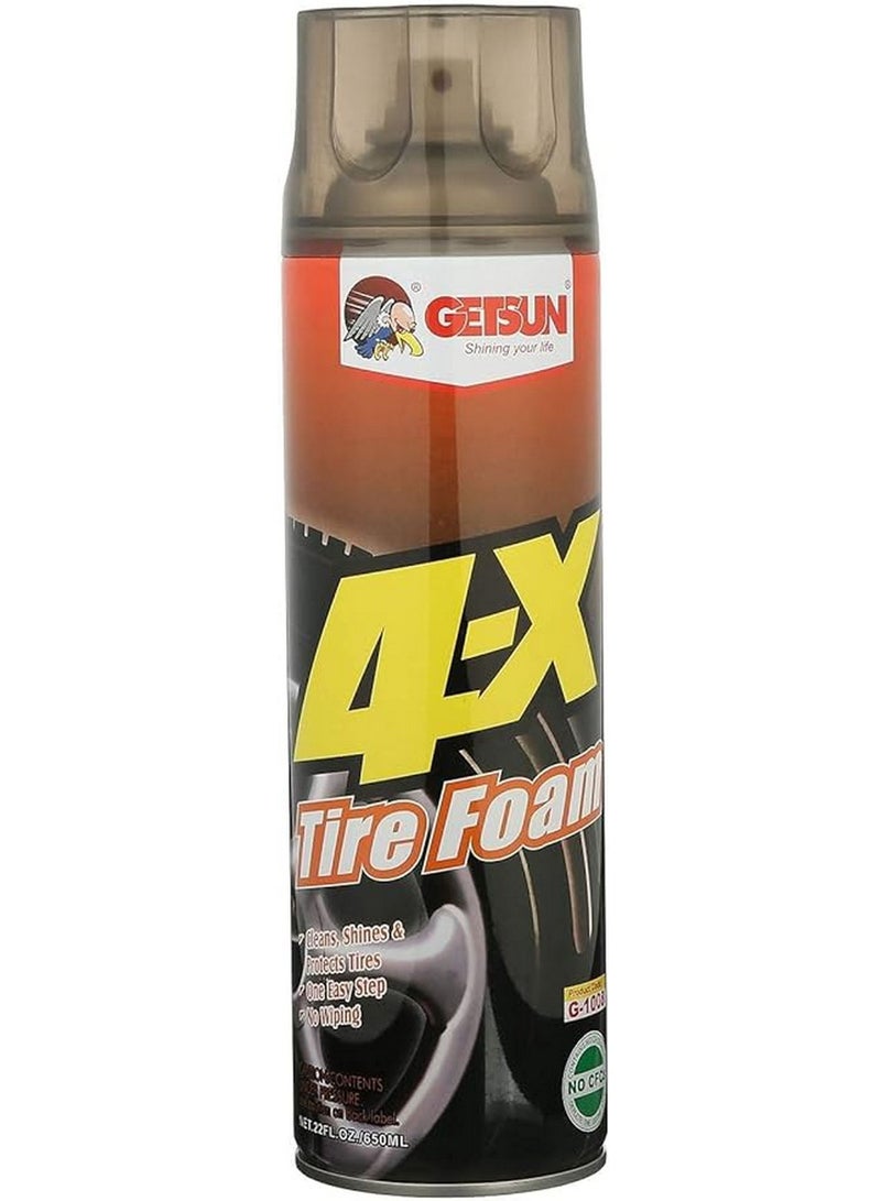 GETSUN 4-X Tire Foam 650 ML - Premium Tire Care
