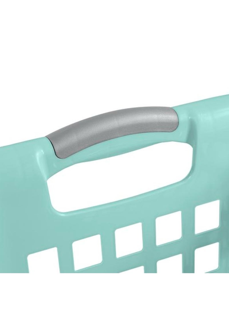 Sterilite Ultra Laundry Basket Aqua Chrome 71L