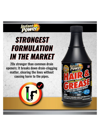 Instant Power Hair & Grease Drain Opener 591 ML