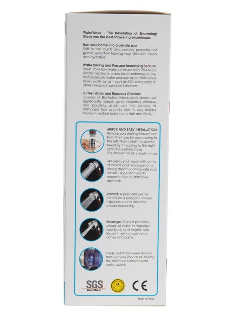 WaterWave Three Function Shower Head