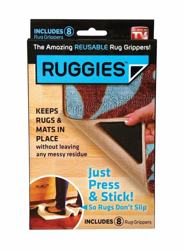 RUGGIES Reusable Rug Grippers - 8 Pieces Pack