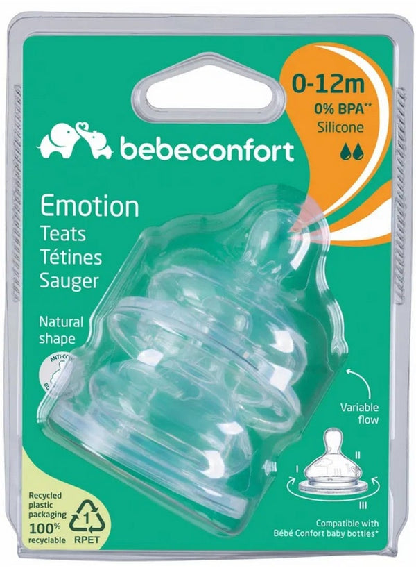 Bebe Confort Emotion Silicone Teats 0-12 Months