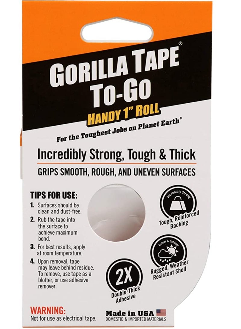 Gorilla Tape To-Go Handy 1 Inch Roll