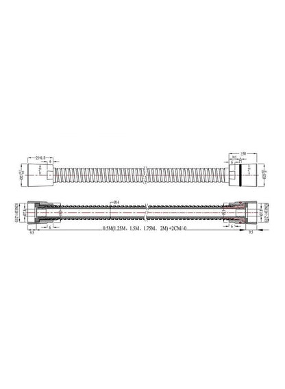 Stainless Steel & PVC Shower Hose - Generic