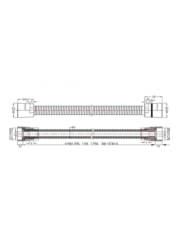 Stainless Steel & PVC Shower Hose - Generic
