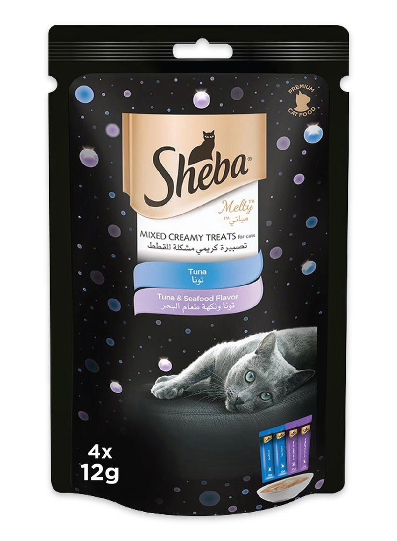 Sheba Melty Creamy Treats for Cats - Tuna & Seafood