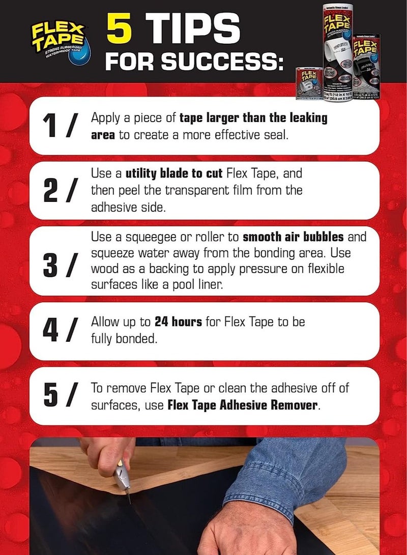 FLEX TAPE Max Waterproof Repair Tape Black