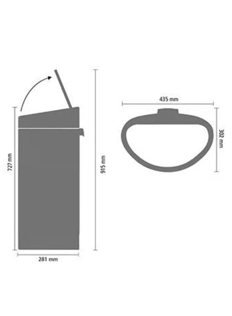 Brabantia Touch Bin 40 Litre Matt Black