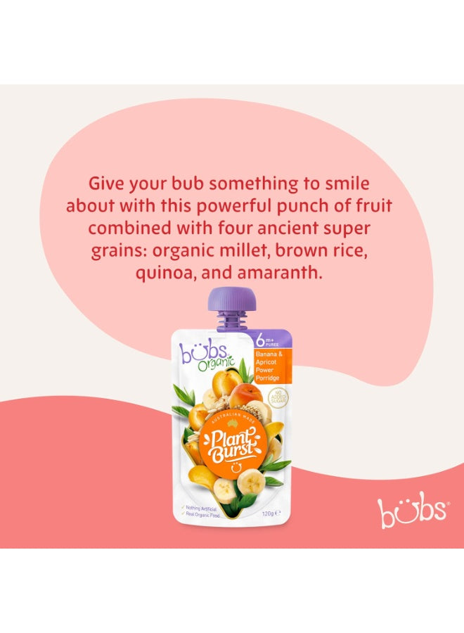 apricot power, baby food, baby food banana, banana apricot, banana apricot power, bubs, burst baby, burst baby food, food banana, food banana apricot, organic plant, organic plant burst, plant burst, plant burst baby, power porridge
