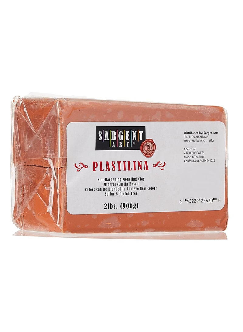 SARGENT ART Plastilina Modeling Clay 2-Pound Terra Cotta
