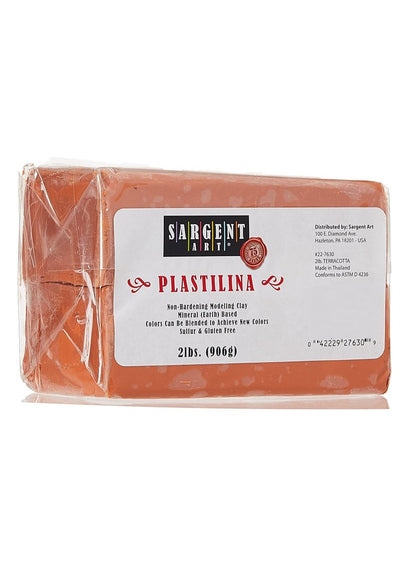 SARGENT ART Plastilina Modeling Clay 2-Pound Terra Cotta
