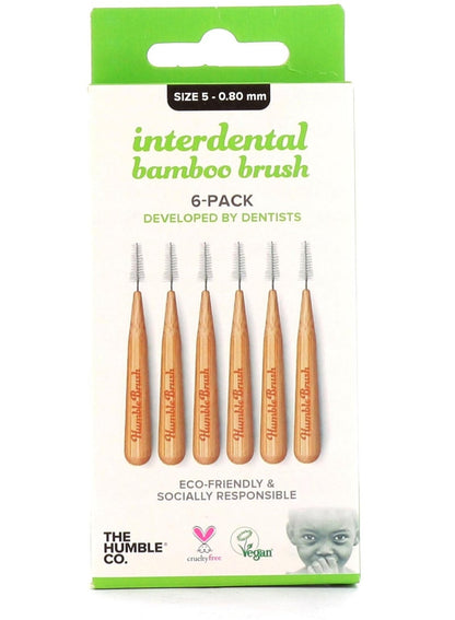 The Humble Co. Interdental Brush Bamboo Brushes Size 5: 0.80 MM