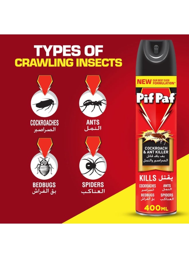 Pif Paf Cockroach & Ant Killer Spray 400 ML