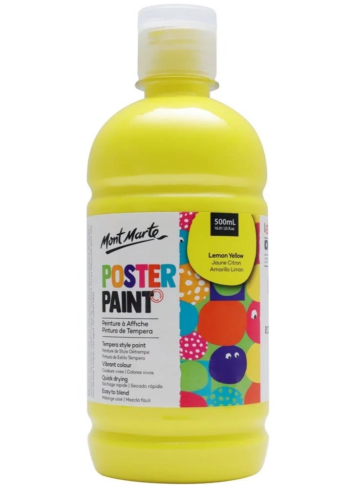 Mont Marte Lemon Yellow Poster Paint 500 ML