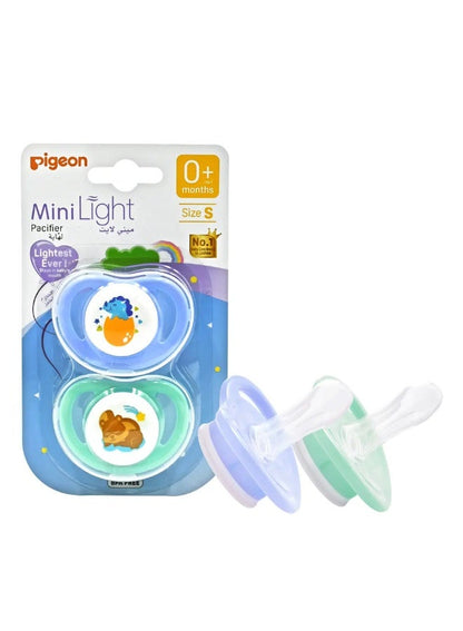 Pigeon Mini Light Dino Egg & Squirrel Pacifier Set