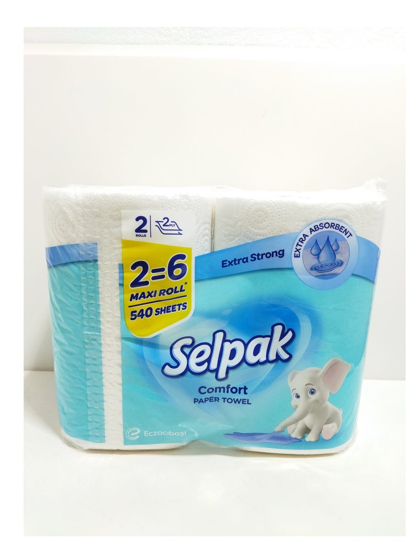 Selpak Paper Towel Comfort Maxi 2 Rolls