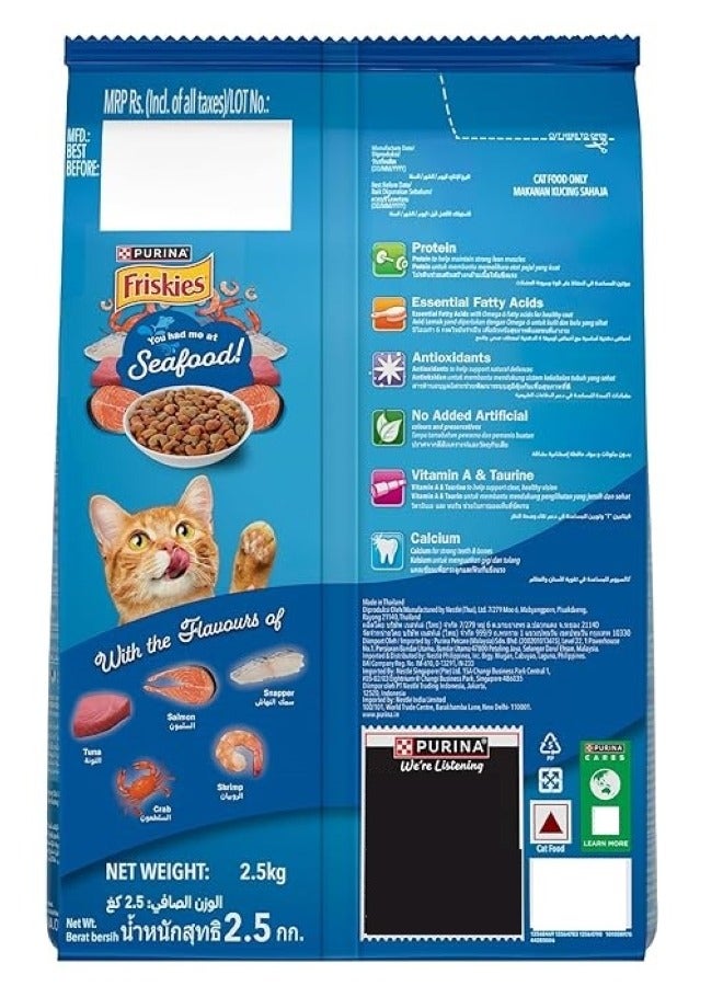 Friskies Seafood Sensations Dry Cat Food 2.5 Kg