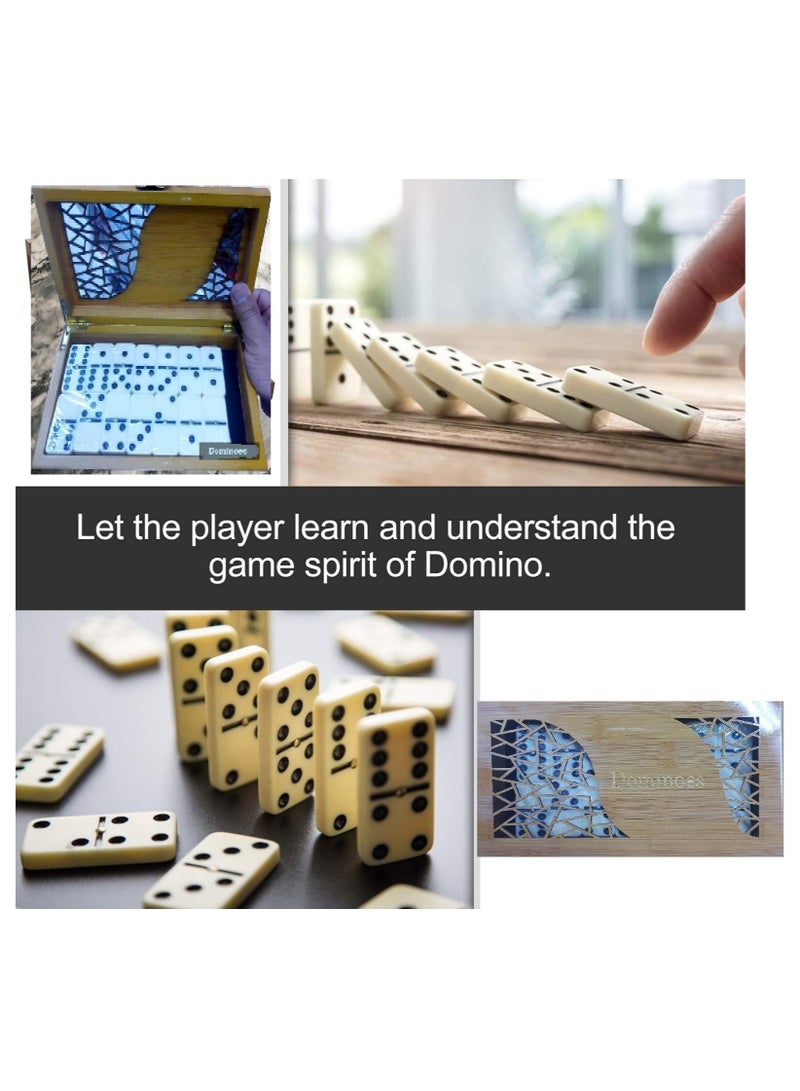 Dominoes Wooden Box Family Game - Dominoes