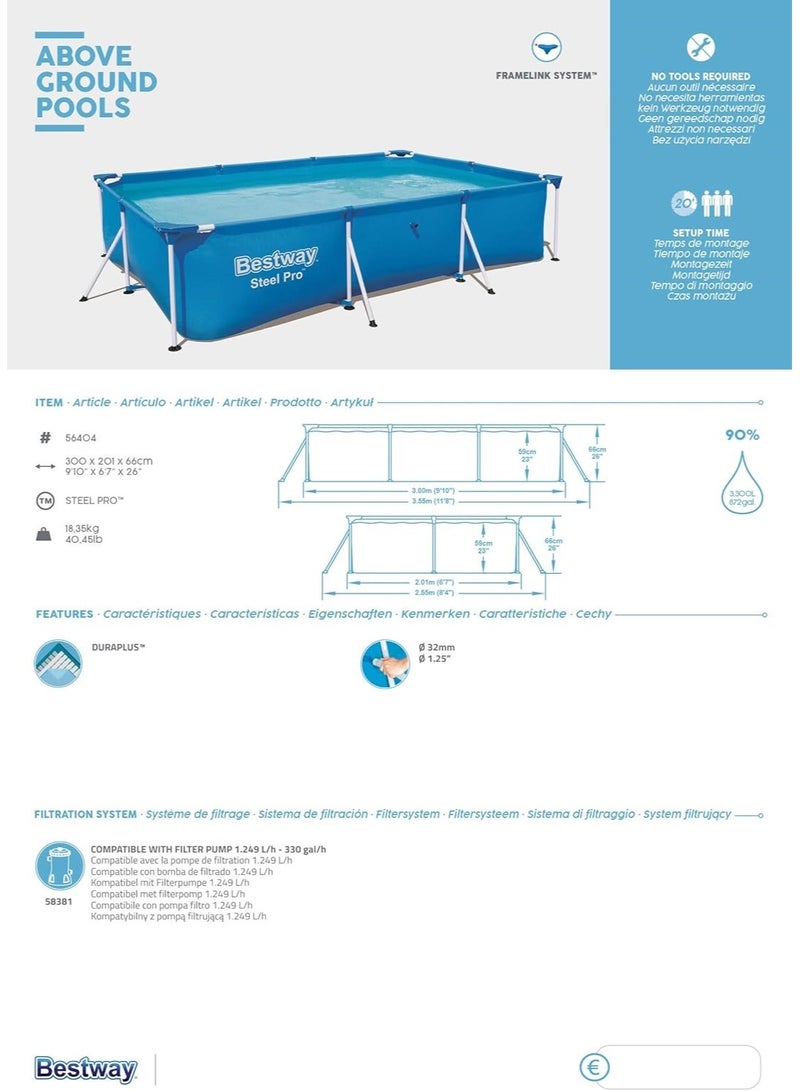 Bestway Steel Pro Above Ground Pool - Luxury Summer Fun