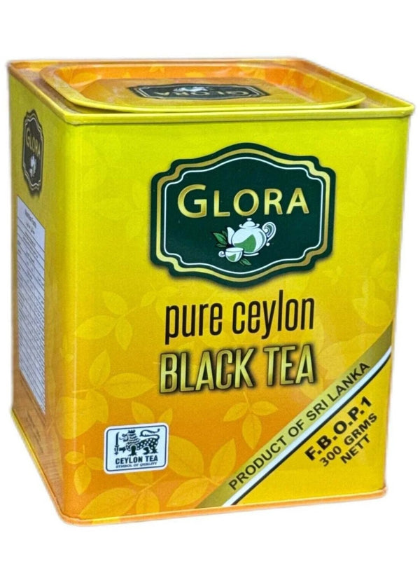 black tea, black tea 300g, ceylon tin, ceylon tin black, glora, hot tea, pure ceylon, pure ceylon tin, rich bold, tea 300g, tea aroma, tea blend, tea color, tin black, tin black tea