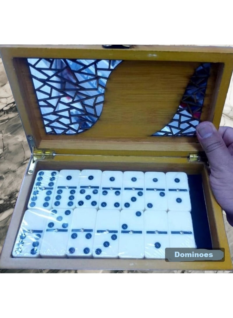 Dominoes Wooden Box Family Game - Dominoes