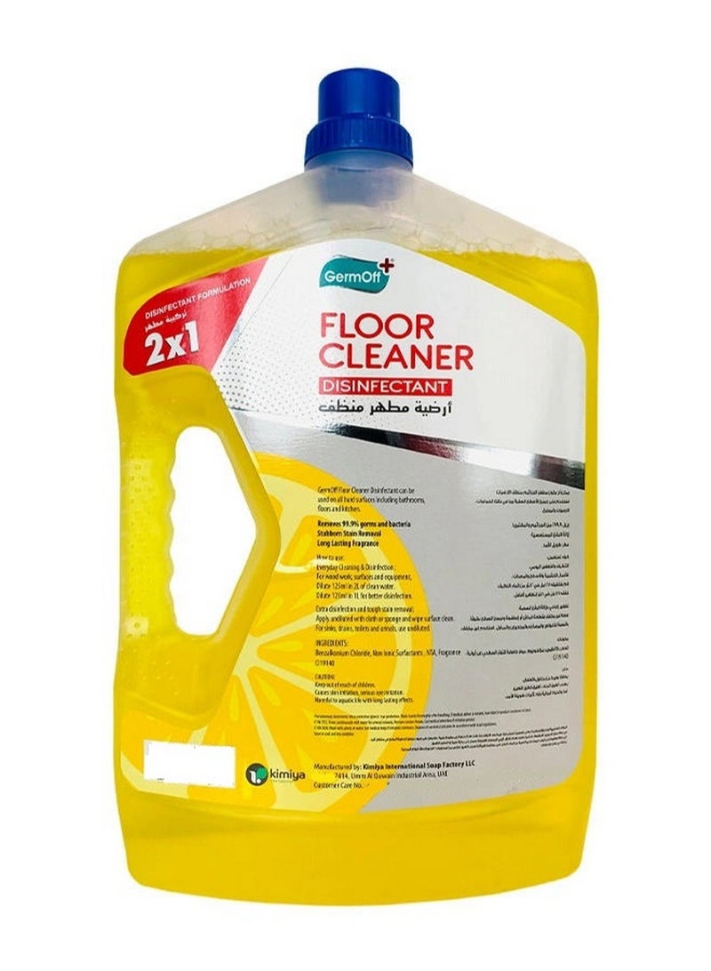 GermOff Floor Cleaner Disinfectant Lemon 3 Ltr