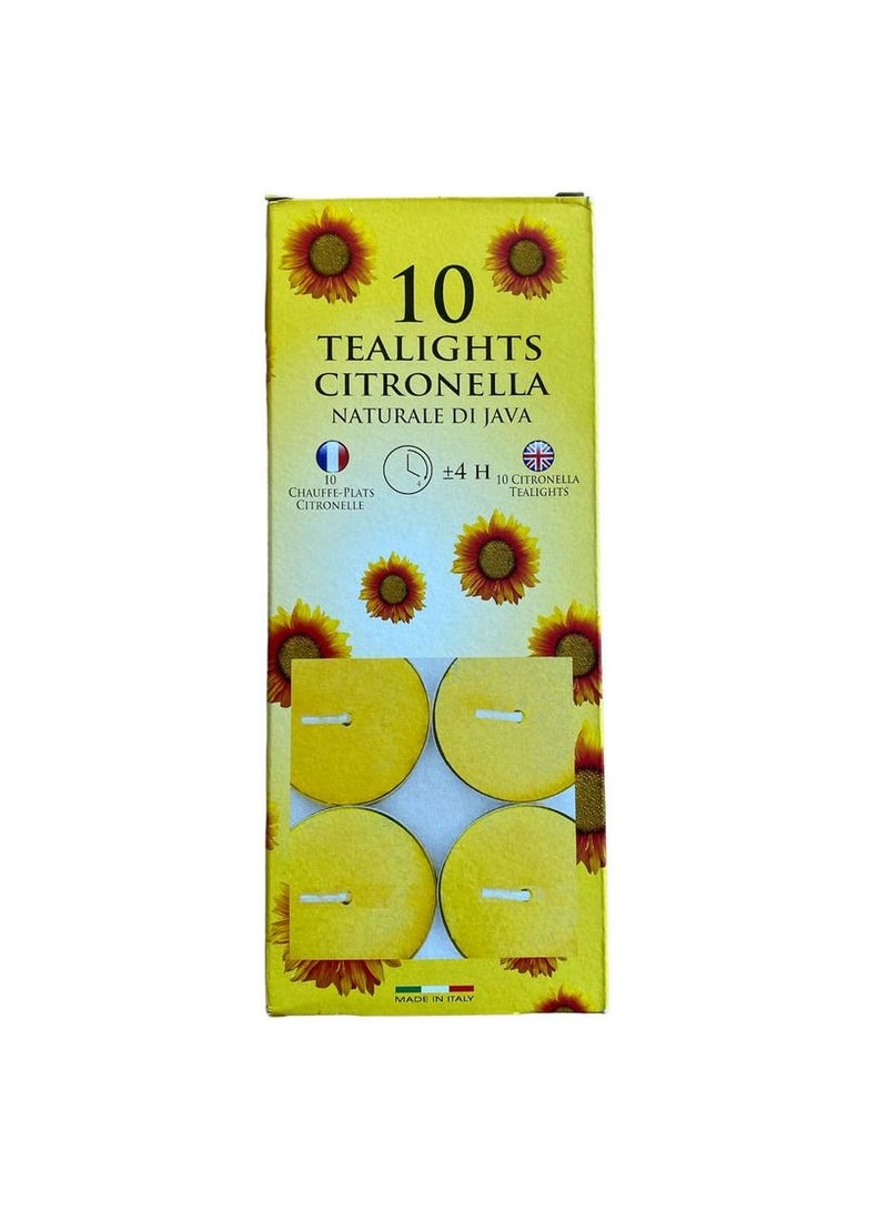 Citronella Tealight Candles Pack of 10 - Generic
