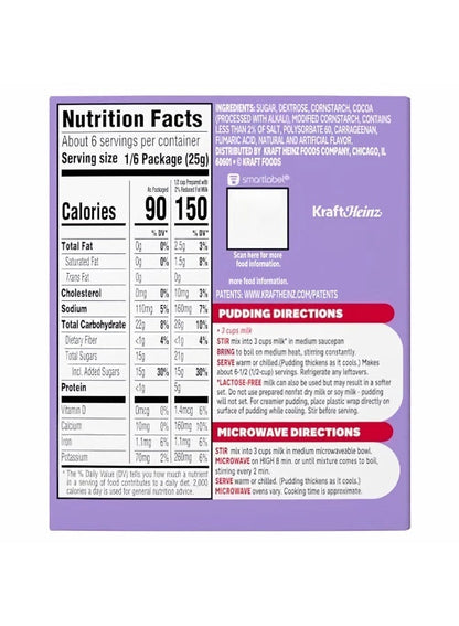 Jell-O Chocolate Cook & Serve Pudding 96g