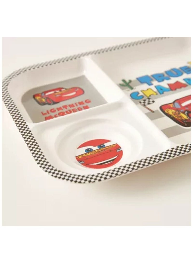 Disney Baby Cars Print 3-Section Plate