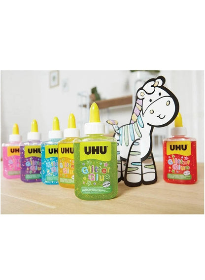UHU Glitter Glue Purple Bottle 88.5 ML