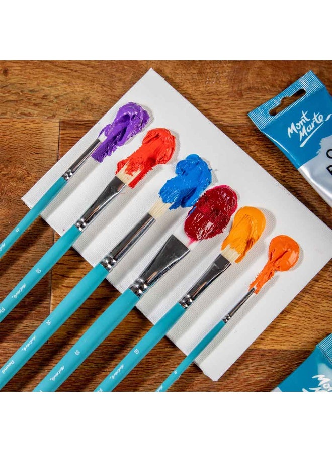 Mont Marte Signature Oil Brushes Set 6Pc