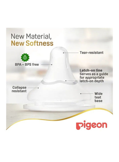 Pigeon Softtouch Wide Neck Nipples Pack Of 2