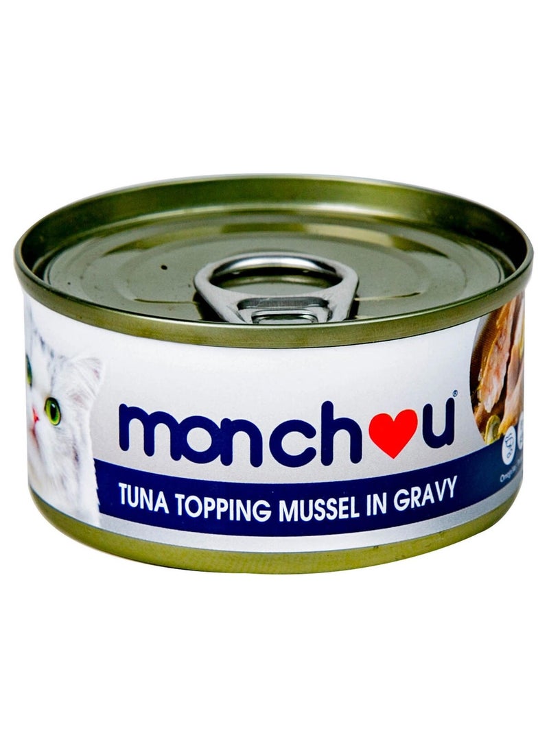 Monchou Cat Food Tuna Topping Mussel 70g