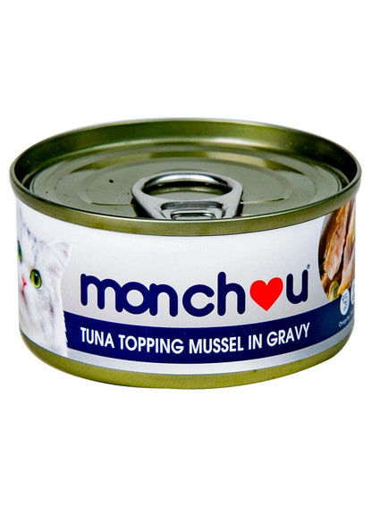 Monchou Cat Food Tuna Topping Mussel 70g