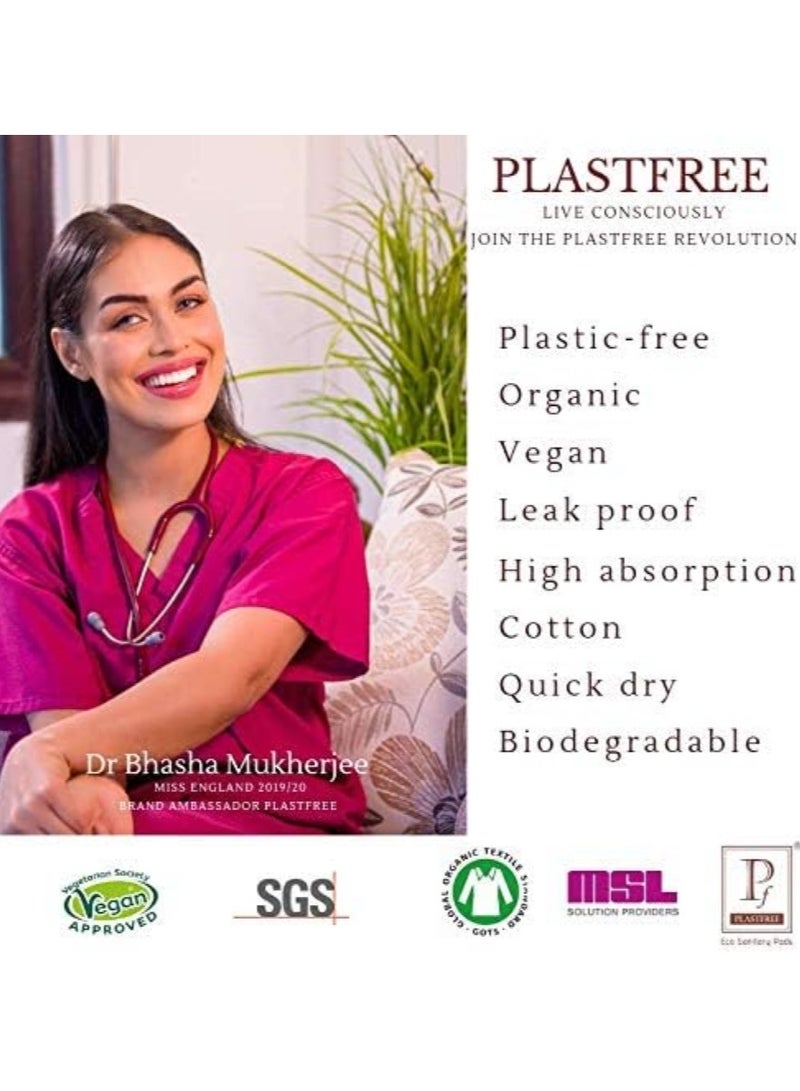PLASTFREE Organic Sanitary Pad 14 Regular