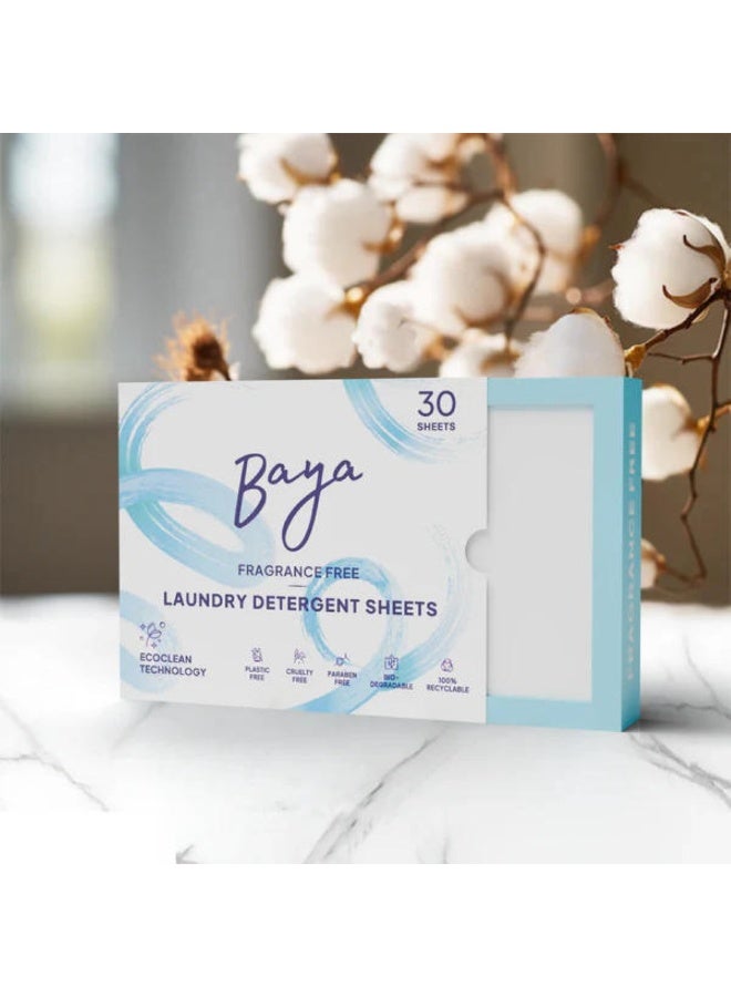 Baya Laundry Detergent Sheets Fragrance Free