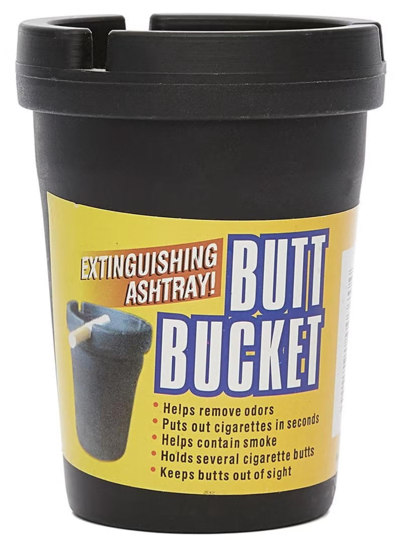 bucket car, bucket car ashtray, butt bucket, butt bucket car, car ashtray, car clean, car cup, keep ash, keeps ash, lid type, long road, maagen, one sleek, smart lid, yes odor