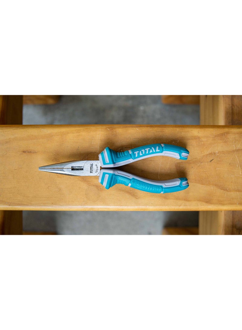 TOTAL Flat Long Nose Plier 6 Inch