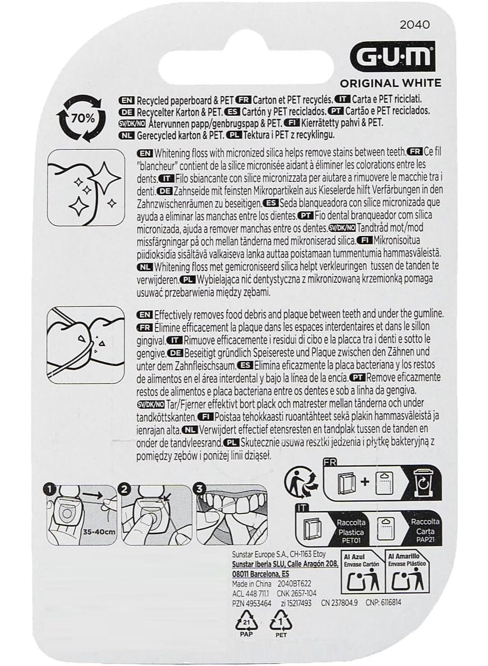 cool dry, floss fluoride, floss fluoride 30m, floss key, fluoride 30m, gums key, oral care, original white, original white waxed, sunstar, type thin, waxed floss, waxed floss fluoride, white waxed, white waxed floss