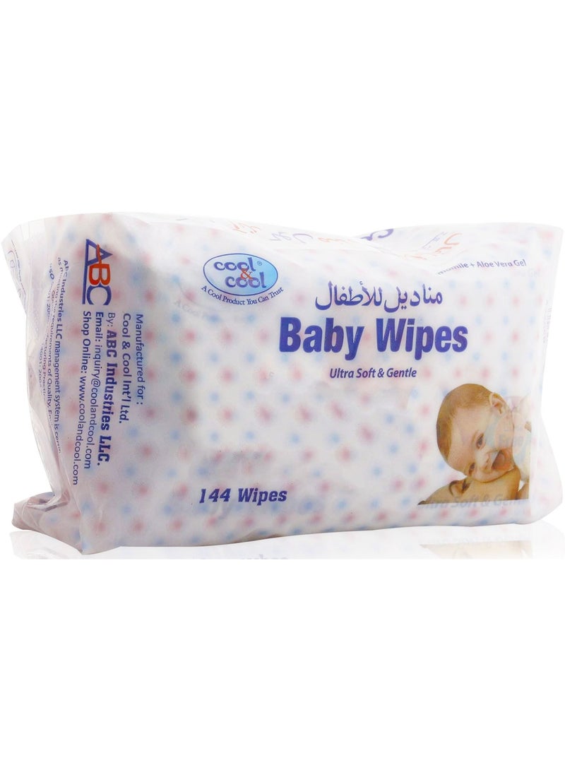 Cool & Cool Ultra Soft Baby Wipes 144 Pack