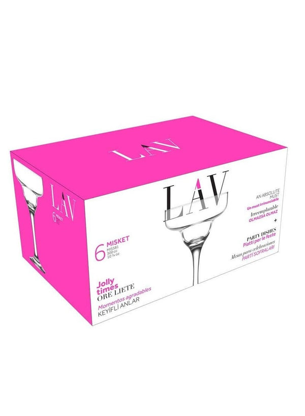 LAV Misket 6 Piece Margarita Cocktail Glasses