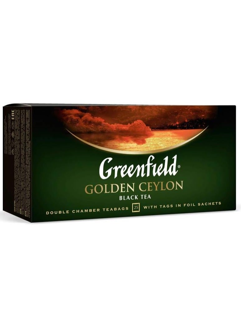 Golden Ceylon Black Tea 25 Bags by Greenfield