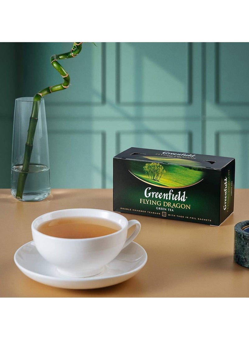 Greenfield Green Tea Flying Dragon 25 Tea Bags