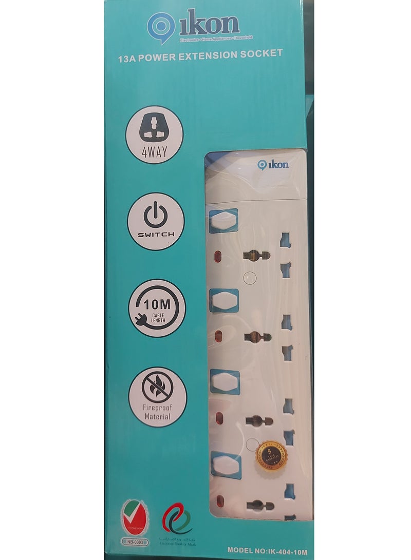 Ikon 4Way Extension with Switch 10M Cable