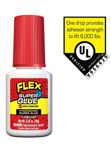 Flex Seal Super Glue Liquid 10 Gram Brush On Bottle