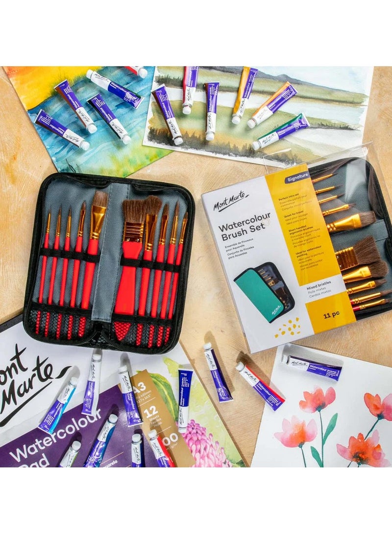 Mont Marte Watercolour Brush Set 11Pc